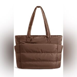 BAGSMART 20L Puffy Tote Bag — Chocolate Brown